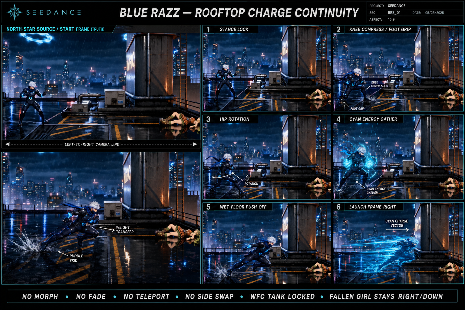 Premium Blue Razz rooftop charge storyboard
